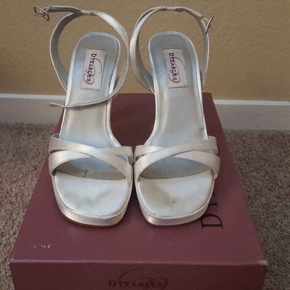Dyeables Paradise Satin Bridal Heels